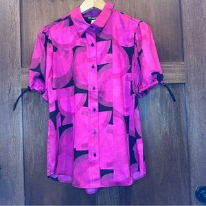 Karl Lagerfeld Pink Geometric Blouse